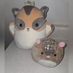 Squishmallow Bundle Ziv The Sugar Glider & Thompson The Armadillo